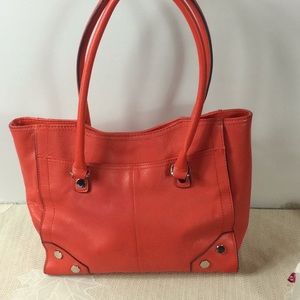 Tignanello orange leather bag